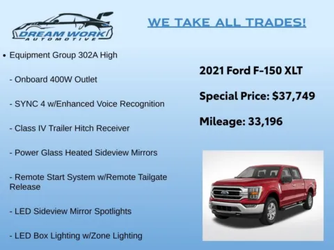 Photos of 2021 Ford F-150 XLT for sale in Charlotte, NC at Dream Work Automotive