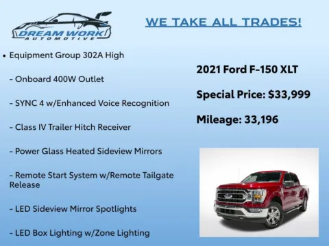 Photos of 2021 Ford F-150 XLT for sale in Charlotte, NC at Dream Work Automotive