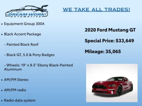 Photos of 2020 Ford Mustang GT for sale in Charlotte, NC at Dream Work Automotive
