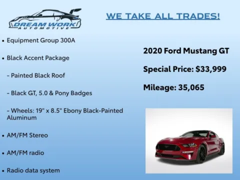 Photos of 2020 Ford Mustang GT for sale in Charlotte, NC at Dream Work Automotive