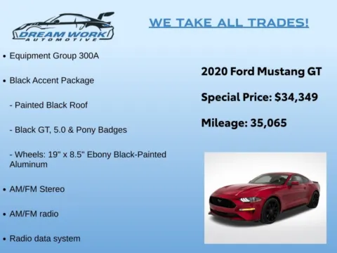 Photos of 2020 Ford Mustang GT for sale in Charlotte, NC at Dream Work Automotive