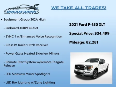 Photos of 2021 Ford F-150 XLT for sale in Charlotte, NC at Dream Work Automotive