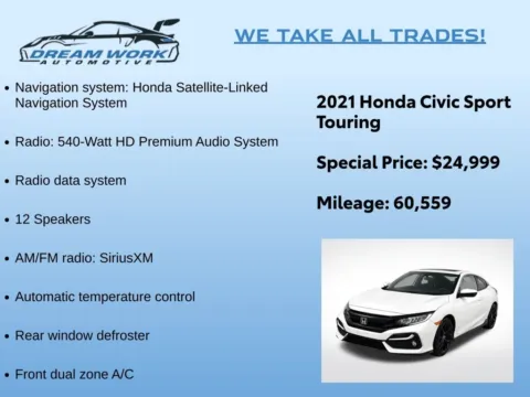 Photos of 2021 Honda Civic Sport Touring for sale in Charlotte, NC at Dream Work Automotive