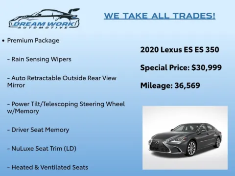 Photos of 2020 Lexus ES 350 for sale in Charlotte, NC at Dream Work Automotive
