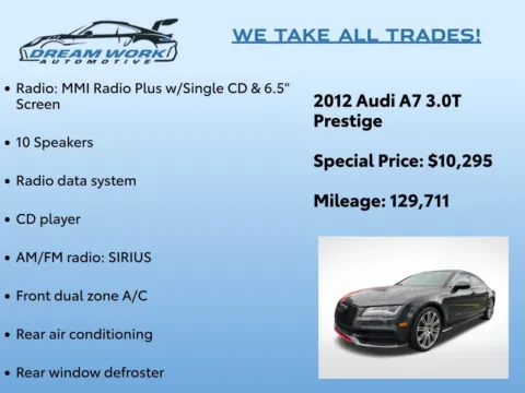 Photos of 2012 Audi A7 Premium for sale in Charlotte, NC at Dream Work Automotive
