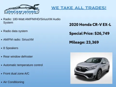 Photos of 2020 Honda CR-V EX-L for sale in Charlotte, NC at Dream Work Automotive