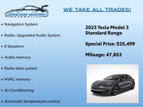 Photos of 2023 Tesla Model 3 for sale in Charlotte, NC at Dream Work Automotive