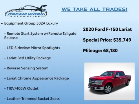Photos of 2020 Ford F-150 Lariat for sale in Charlotte, NC at Dream Work Automotive