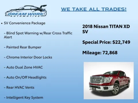 Photos of 2018 Nissan Titan XD SV for sale in Charlotte, NC at Dream Work Automotive