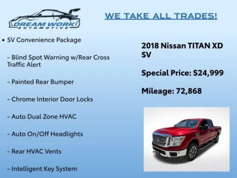 Photos of 2018 Nissan Titan XD SV for sale in Charlotte, NC at Dream Work Automotive