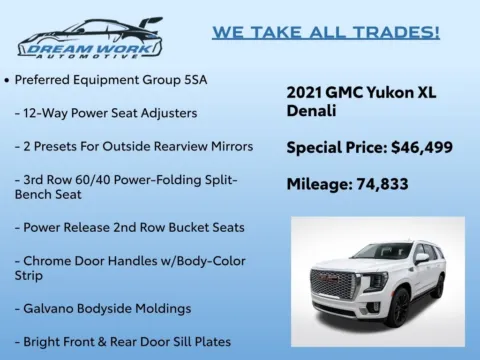Photos of 2021 GMC Yukon XL Denali for sale in Charlotte, NC at Dream Work Automotive