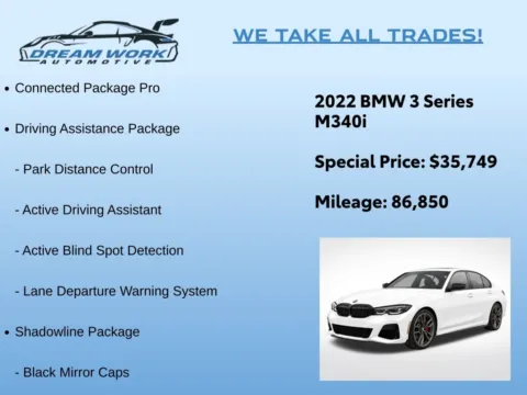 Photos of 2022 BMW 3 Series M340i for sale in Charlotte, NC at Dream Work Automotive