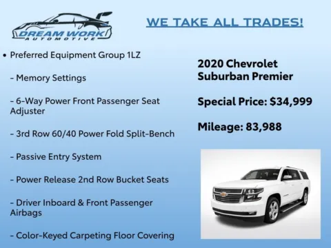 Photos of 2020 Chevrolet Suburban Premier for sale in Charlotte, NC at Dream Work Automotive
