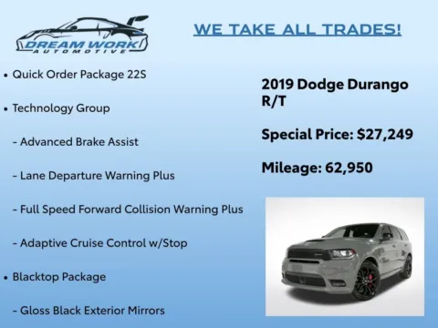 Photos of 2019 Dodge Durango R/T for sale in Charlotte, NC at Dream Work Automotive