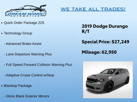 Photos of 2019 Dodge Durango R/T for sale in Charlotte, NC at Dream Work Automotive