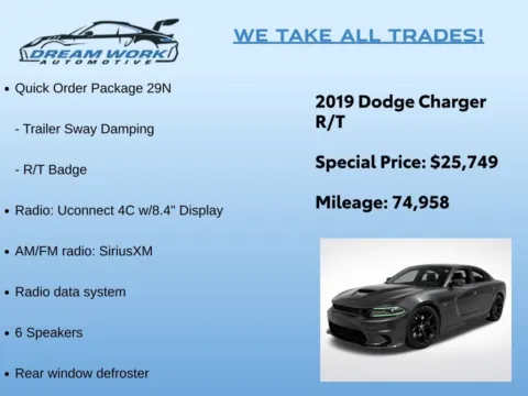 Photos of 2019 Dodge Charger R/T for sale in Charlotte, NC at Dream Work Automotive