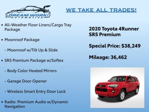 Photos of 2020 Toyota 4Runner SR5 Premium for sale in Charlotte, NC at Dream Work Automotive