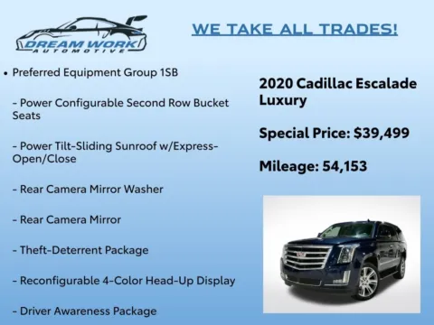 Photos of 2020 Cadillac Escalade Luxury for sale in Charlotte, NC at Dream Work Automotive