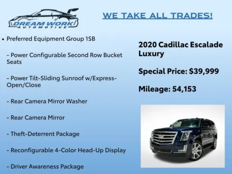 Photos of 2020 Cadillac Escalade Luxury for sale in Charlotte, NC at Dream Work Automotive