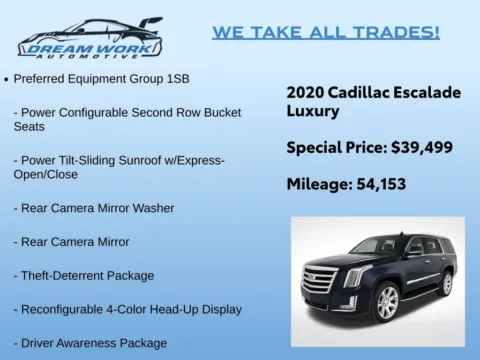 Photos of 2020 Cadillac Escalade Luxury for sale in Charlotte, NC at Dream Work Automotive