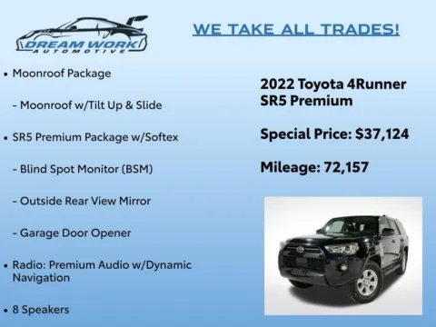 Photos of 2022 Toyota 4Runner SR5 Premium for sale in Charlotte, NC at Dream Work Automotive