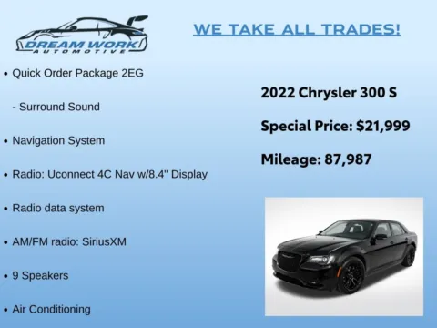 Photos of 2022 Chrysler 300 S for sale in Charlotte, NC at Dream Work Automotive