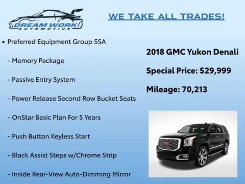 Photos of 2018 GMC Yukon Denali for sale in Charlotte, NC at Dream Work Automotive