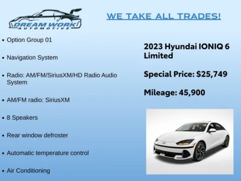 Photos of 2023 Hyundai IONIQ 6 Limited for sale in Charlotte, NC at Dream Work Automotive