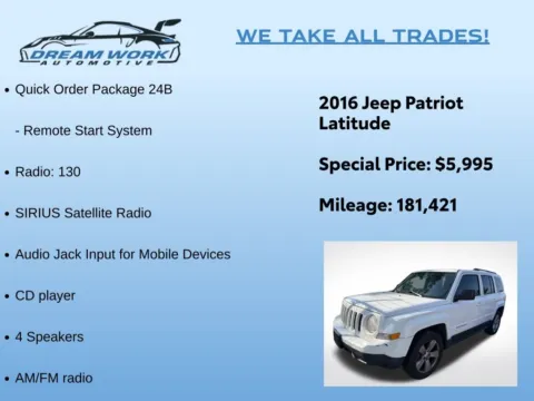 Photos of 2016 Jeep Patriot Latitude for sale in Charlotte, NC at Dream Work Automotive