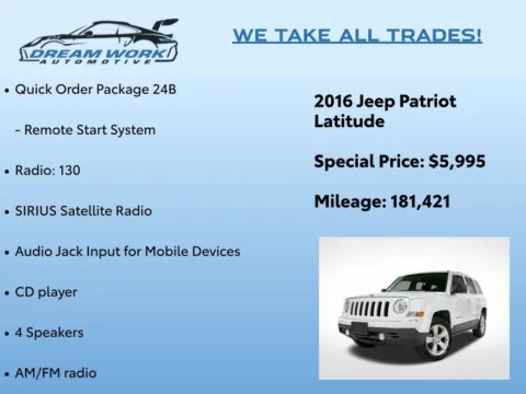 Photos of 2016 Jeep Patriot Latitude for sale in Charlotte, NC at Dream Work Automotive