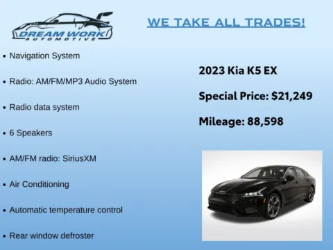 Photos of 2023 Kia K5 EX for sale in Charlotte, NC at Dream Work Automotive