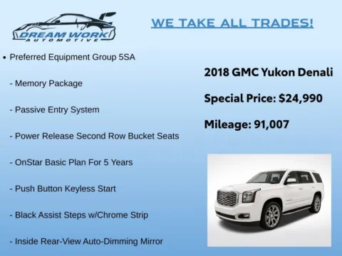 Photos of 2018 GMC Yukon Denali for sale in Charlotte, NC at Dream Work Automotive