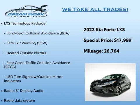 Photos of 2023 Kia Forte LXS for sale in Charlotte, NC at Dream Work Automotive