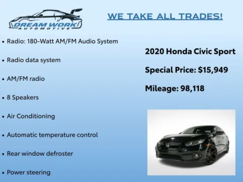 Photos of 2020 Honda Civic Sport for sale in Charlotte, NC at Dream Work Automotive