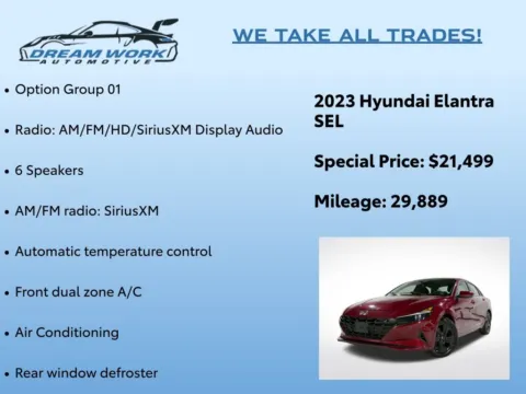 Photos of 2023 Hyundai Elantra SEL for sale in Charlotte, NC at Dream Work Automotive