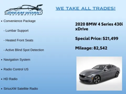 Photos of 2020 BMW 4 Series 430i xDrive Gran Coupe for sale in Charlotte, NC at Dream Work Automotive