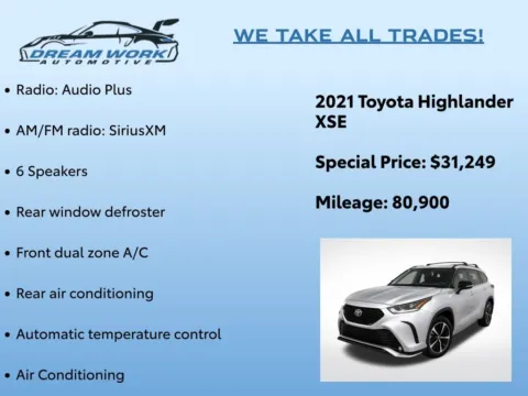 Photos of 2021 Toyota Highlander XSE for sale in Charlotte, NC at Dream Work Automotive