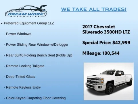 Photos of 2017 Chevrolet Silverado 3500 HD LTZ for sale in Charlotte, NC at Dream Work Automotive