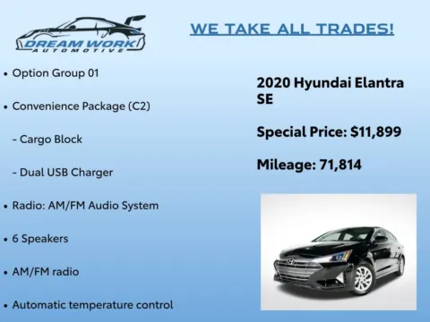 Photos of 2020 Hyundai Elantra SE for sale in Charlotte, NC at Dream Work Automotive