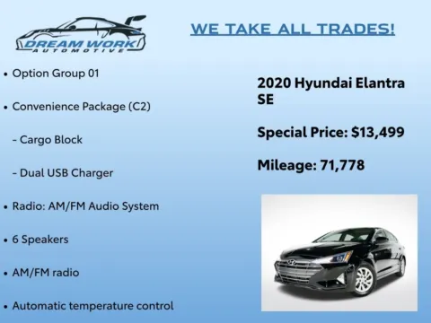 Photos of 2020 Hyundai Elantra SE for sale in Charlotte, NC at Dream Work Automotive