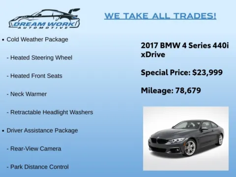 Photos of 2017 BMW 4 Series 440i xDrive for sale in Charlotte, NC at Dream Work Automotive