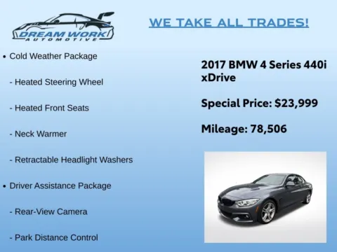 Photos of 2017 BMW 4 Series 440i xDrive for sale in Charlotte, NC at Dream Work Automotive