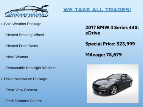 Photos of 2017 BMW 4 Series 440i xDrive for sale in Charlotte, NC at Dream Work Automotive