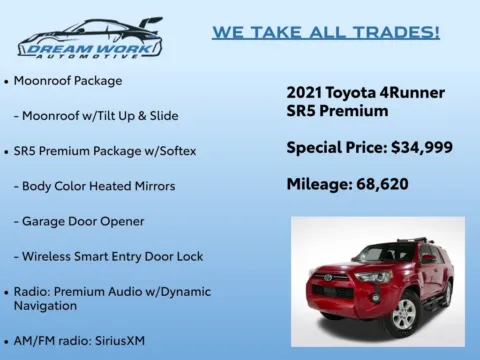 Photos of 2021 Toyota 4Runner SR5 Premium for sale in Charlotte, NC at Dream Work Automotive