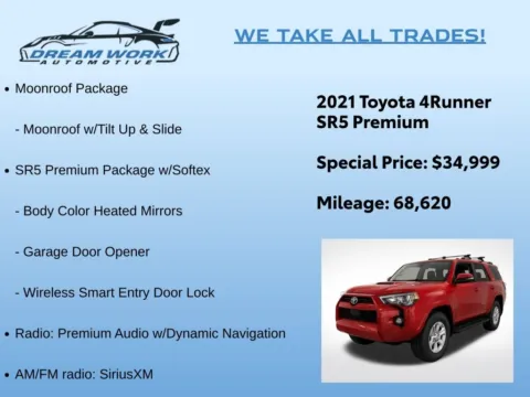 Photos of 2021 Toyota 4Runner SR5 Premium for sale in Charlotte, NC at Dream Work Automotive