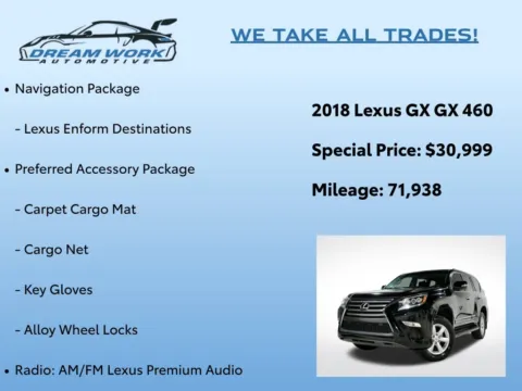 Photos of 2018 Lexus GX 460 for sale in Charlotte, NC at Dream Work Automotive