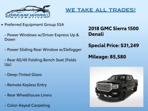 Photos of 2018 GMC Sierra 1500 Denali for sale in Charlotte, NC at Dream Work Automotive