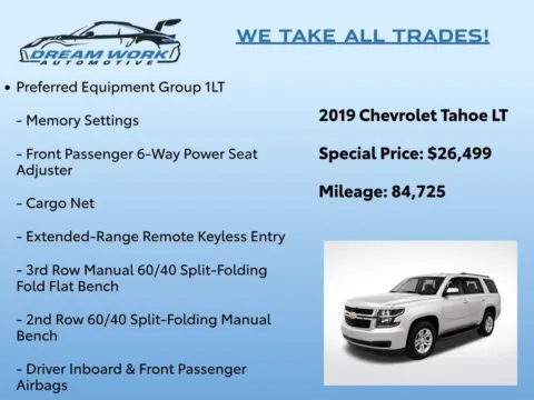 Photos of 2019 Chevrolet Tahoe LT for sale in Charlotte, NC at Dream Work Automotive