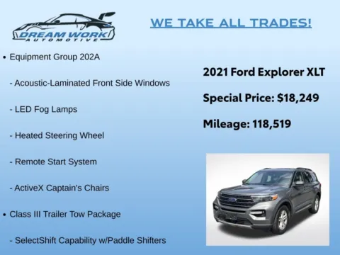 Photos of 2021 Ford Explorer XLT for sale in Charlotte, NC at Dream Work Automotive