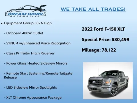 Photos of 2022 Ford F-150 XLT for sale in Charlotte, NC at Dream Work Automotive